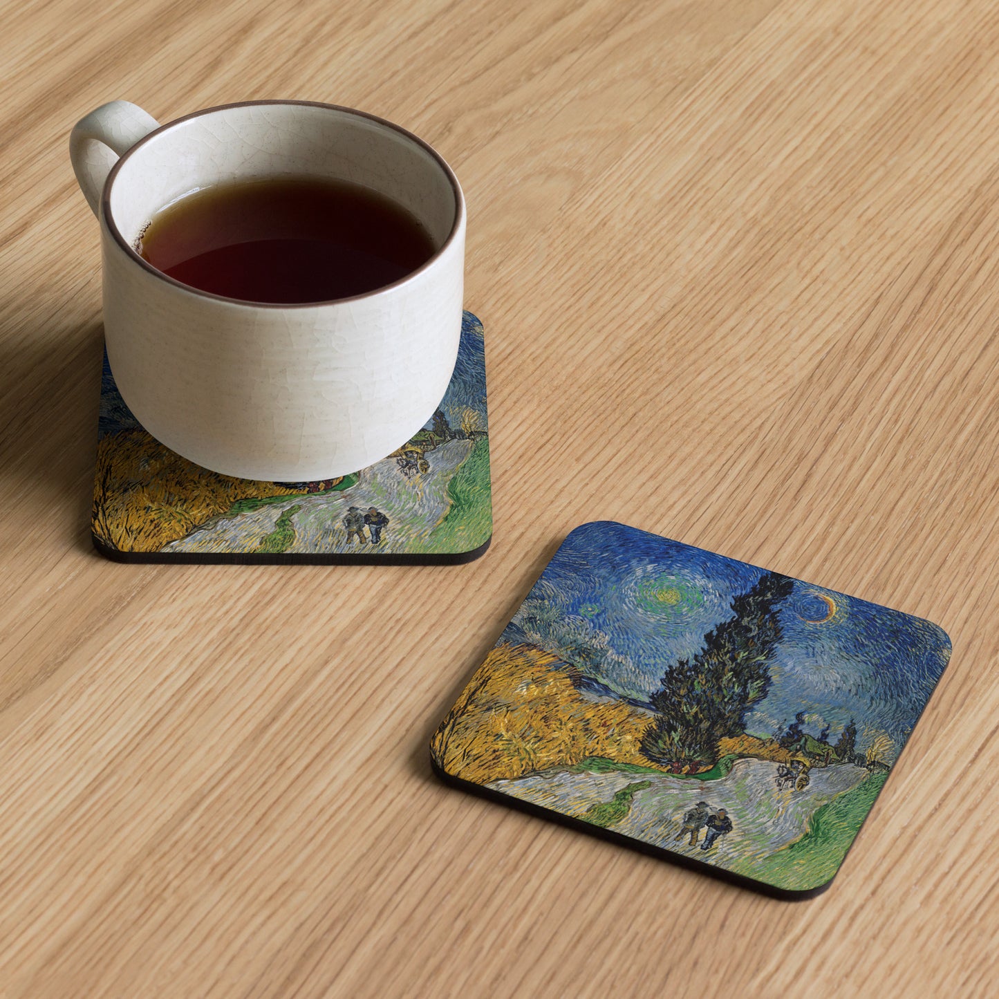 Road with Cypress and Star - Coaster