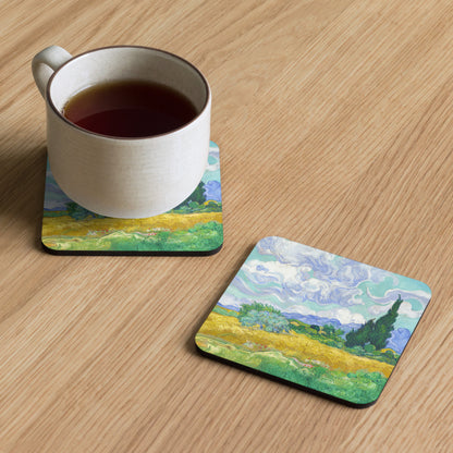 Wheat Field with Cypresses - Coaster