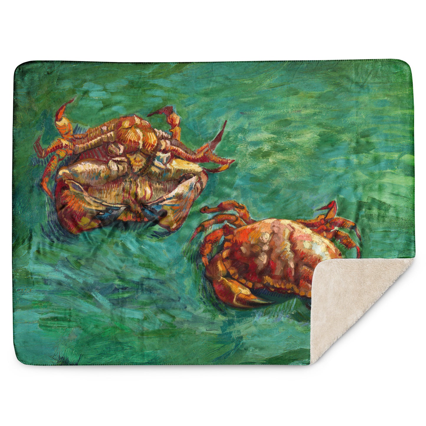 Two Crabs - Sherpa Throw Blanket