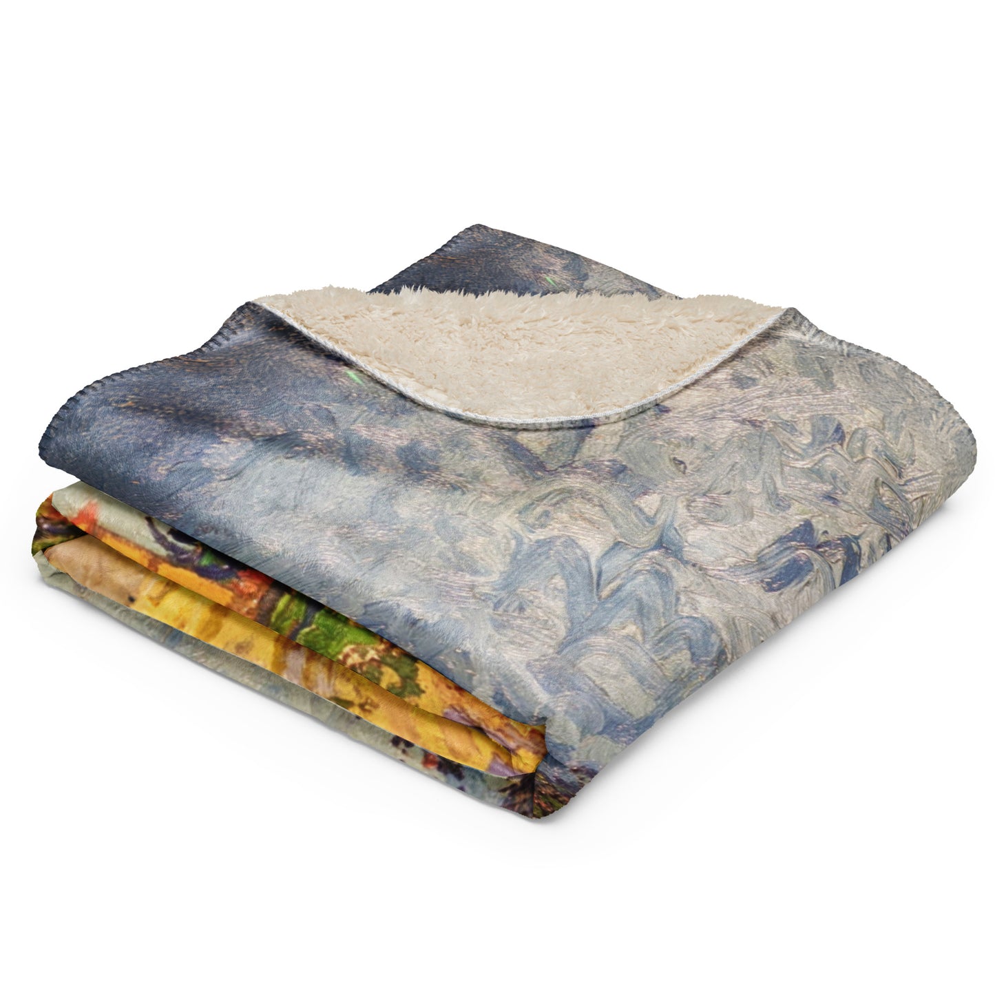 A Lane near Arles - Sherpa Throw Blanket