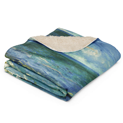 The Sea at Les Saintes-Maries-de-la-Mer - Sherpa Throw Blanket