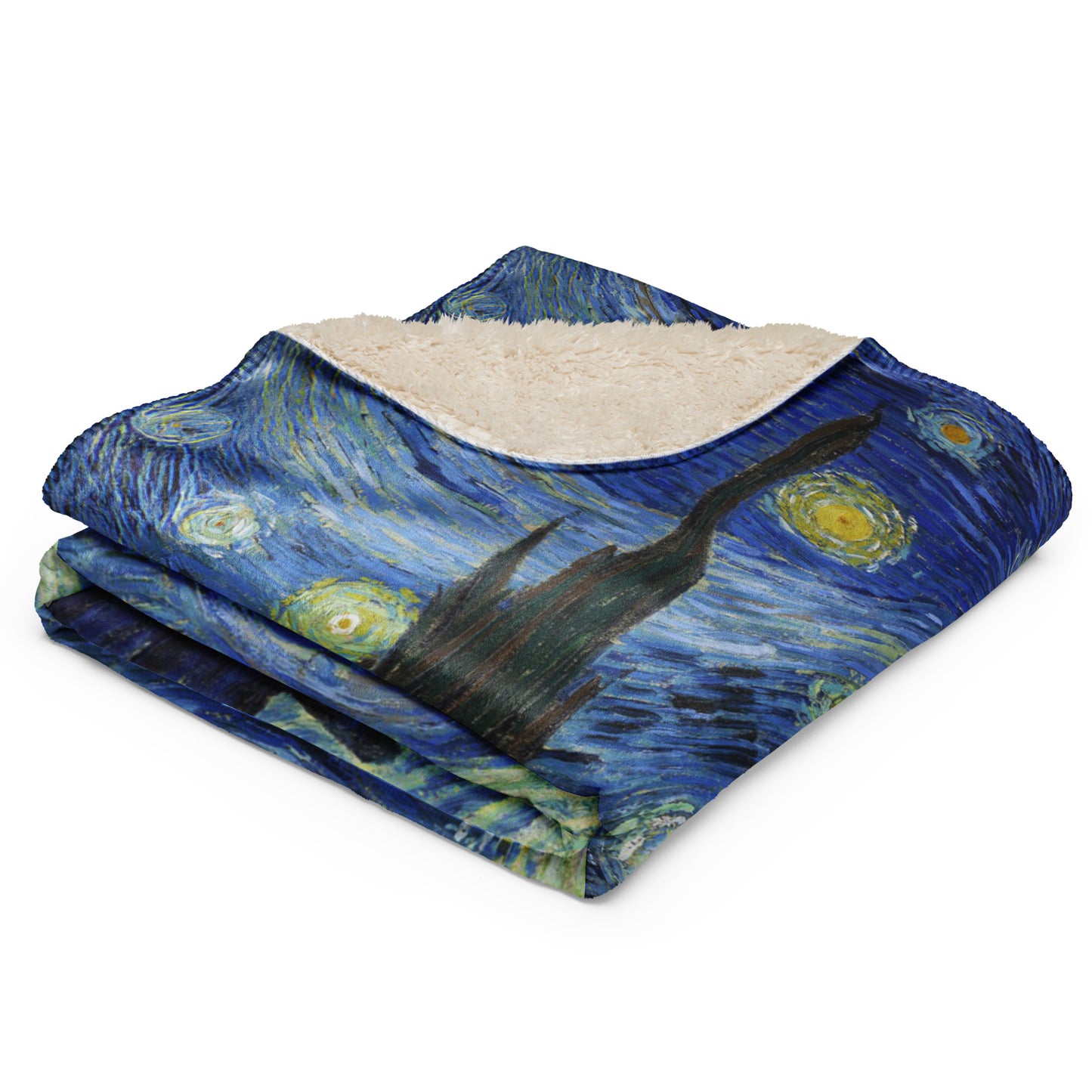 Starry Night - Sherpa Throw Blanket