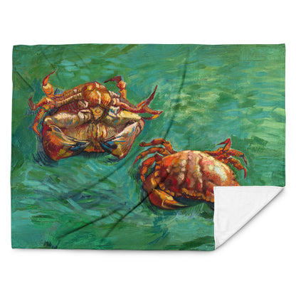 Two Crabs - Fleece Throw Blanket