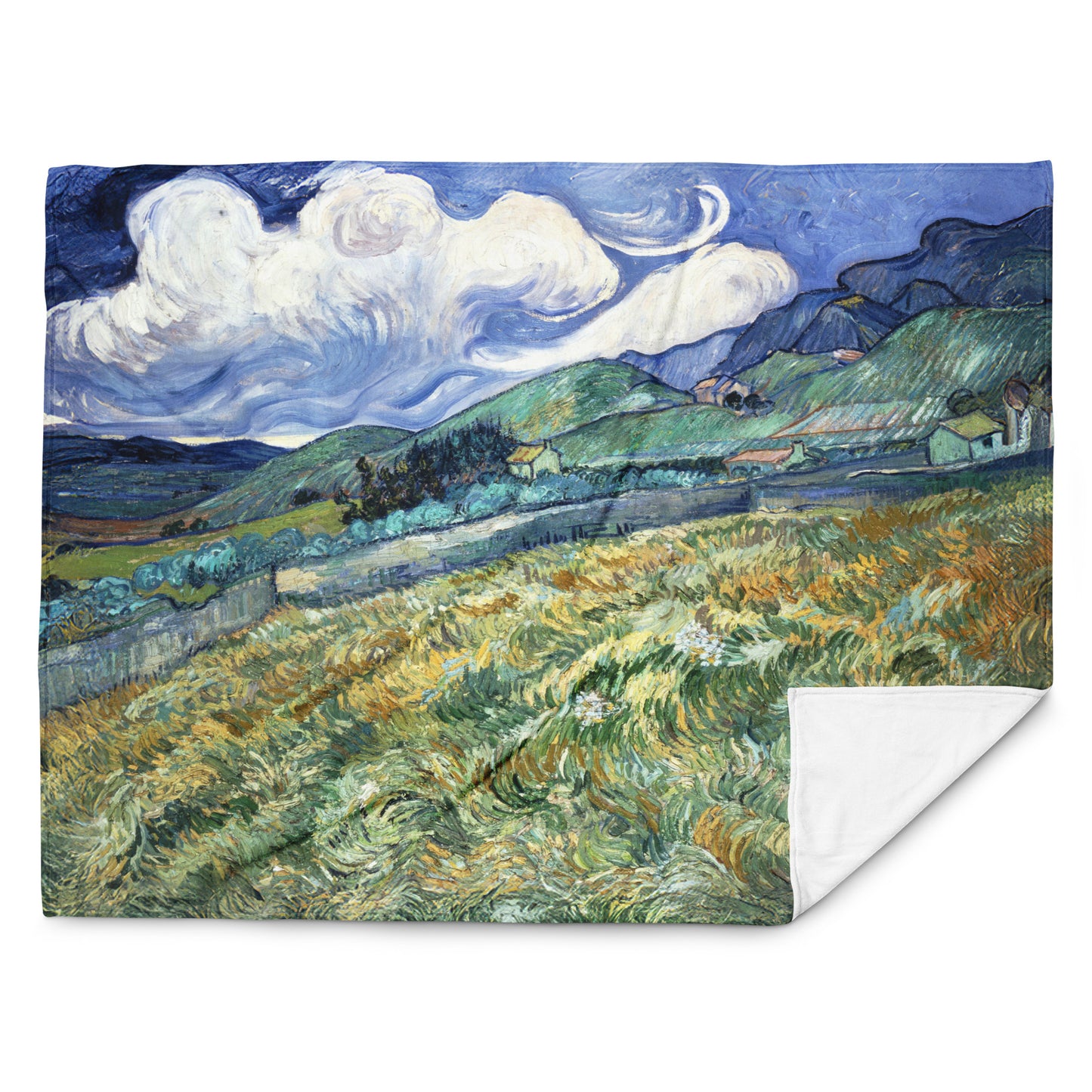 Landscape from Saint-Rémy - Fleece Throw Blanket