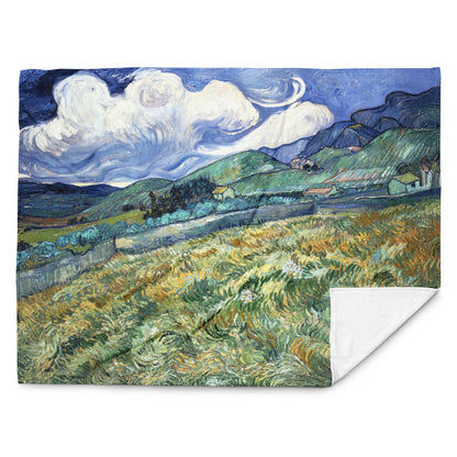 Landscape from Saint-Rémy - Fleece Throw Blanket