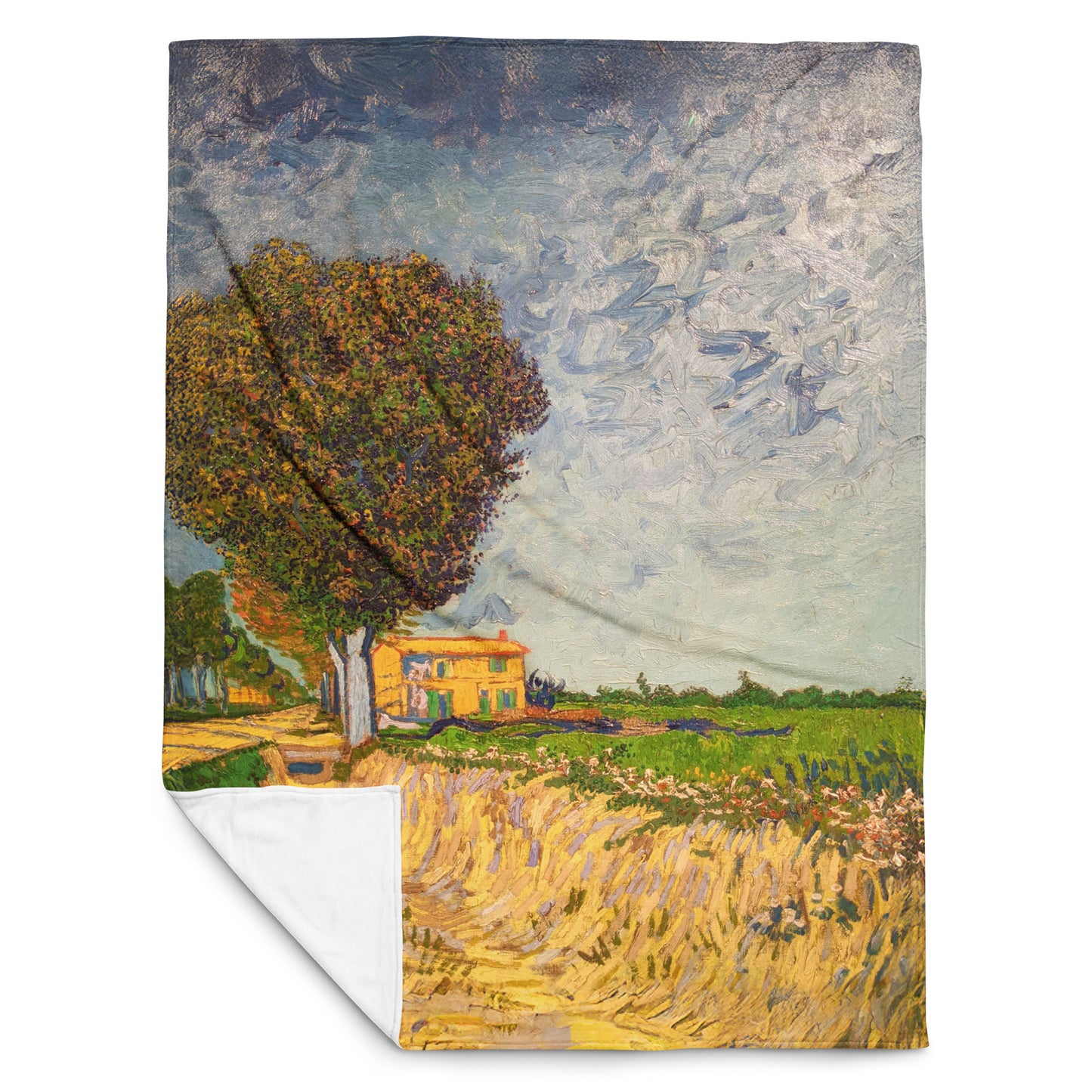 A Lane near Arles - Fleece Throw Blanket