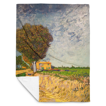 A Lane near Arles - Fleece Throw Blanket