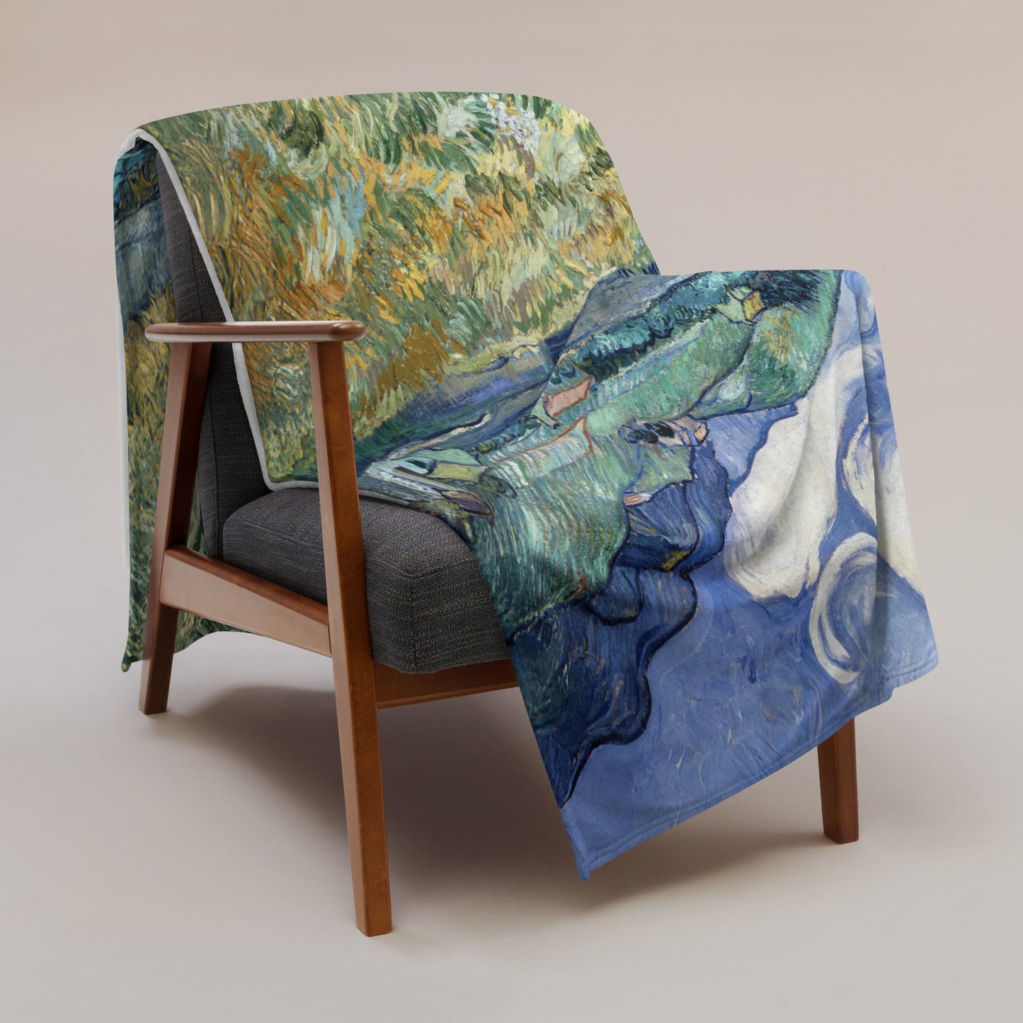 Landscape from Saint-Rémy - Fleece Throw Blanket