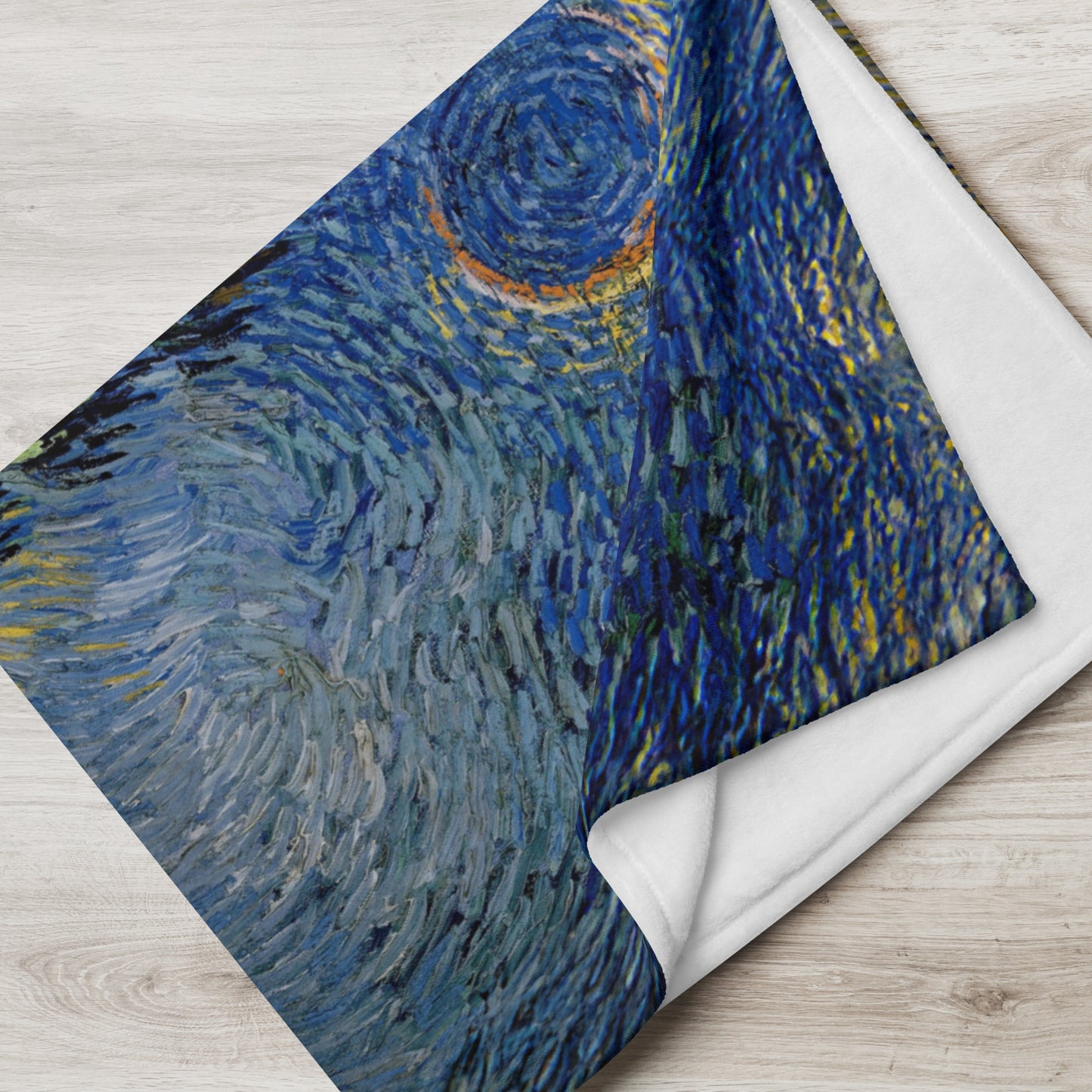 Road with Cypress and Star - Fleece Throw Blanket